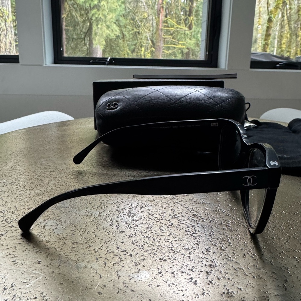 CHANEL Black prescription glasses, with Case and with Soft Pouch. - Picture 5 of 16